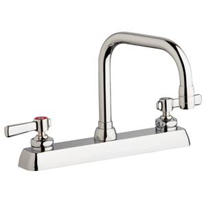 Chicago Faucets W8D-DB6AE35-369AB - 8" Deck Mount Washboard Sink Faucet