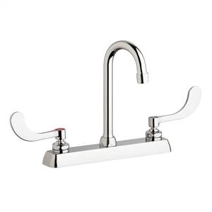 Chicago Faucets W8D-GN1AE35-317AB - 8" Deck Mount Washboard Sink Faucet