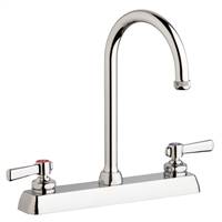 Chicago Faucets W8D-GN2AE1-369ABCP - 8" Deck Mount Washboard Sink Faucet