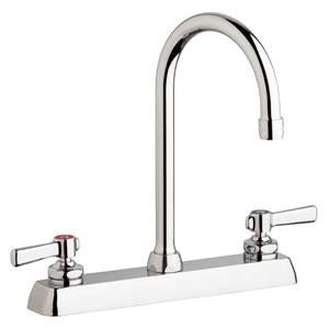 Chicago Faucets W8D-GN2AE35-369AB - 8" Deck Mount Washboard Sink Faucet