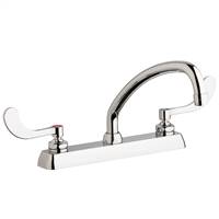 Chicago Faucets W8D-L9E35-317ABCP - 8" Deck Mount Washboard Sink Faucet