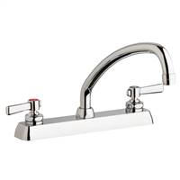 Chicago Faucets W8D-L9E35-369ABCP - 8" Deck Mount Washboard Sink Faucet