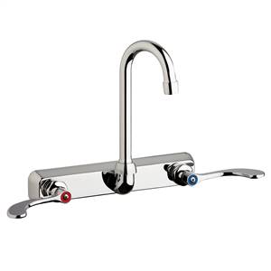 Chicago Faucets W8W-GN1AE35-317AB - 8" Wall Mount Washboard Sink Faucet