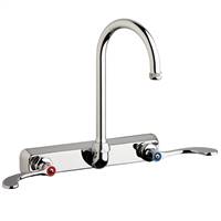 Chicago Faucets W8W-GN2AE1-317ABCP - 8" Wall Mount Washboard Sink Faucet