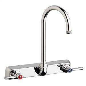 Chicago Faucets W8W-GN2AE1-369ABCP - 8" Wall Mount Washboard Sink Faucet