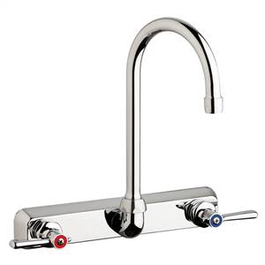 Chicago Faucets W8W-GN2AE35-369AB - 8" Wall Mount Washboard Sink Faucet