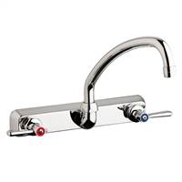 Chicago Faucets W8W-L9E35-369ABCP - 8" Wall Mount Washboard Sink Faucet