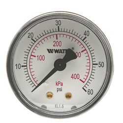 Watts Water Safety & Flow Control Gauges Replacement DPG-3