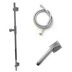 Jaclo 873-476 CUBICA Hand Shower and Wall Bar Kit with Round Hose - No Supply Elbow