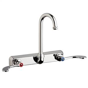 Chicago Faucets W8W-GN1AE1-317ABCP - 8" Wall Mount Washboard Sink Faucet